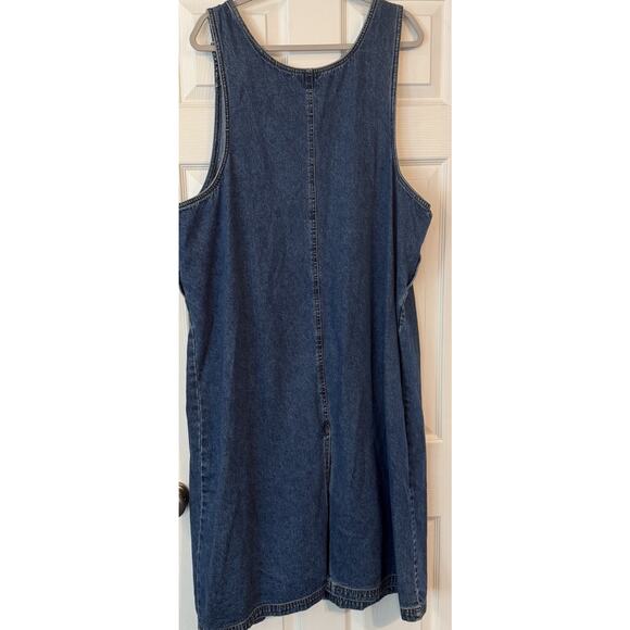 Vtg Carolina Blues Plus Denim Jumper Sz 20W Noah’s Ark Preschool Teacher Church - Picture 3 of 14